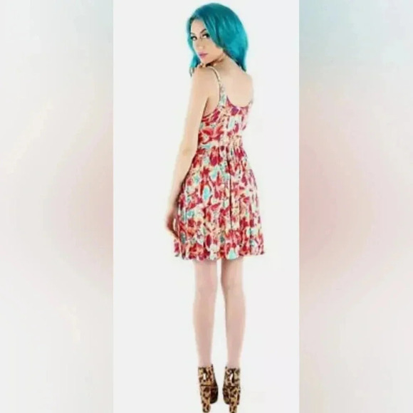 Iron Fist  EUC Sleeveless Grunge Rave Mini Vibrant Dress Size Small - Picture 2 of 10